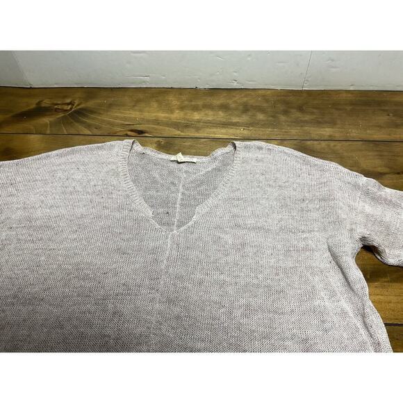 Eileen Fisher Pink Beige Knit Pullover Sweater Top Italian Yarn Size PM - Picture 5 of 12